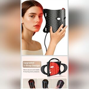 Lovsheme LED Silicone Face Mask Red Blue Light Therapy Anti Acne
